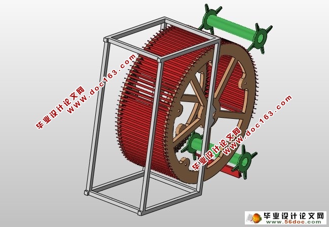 圆梳机中副夹板装置设计(含SolidWorks三维图)