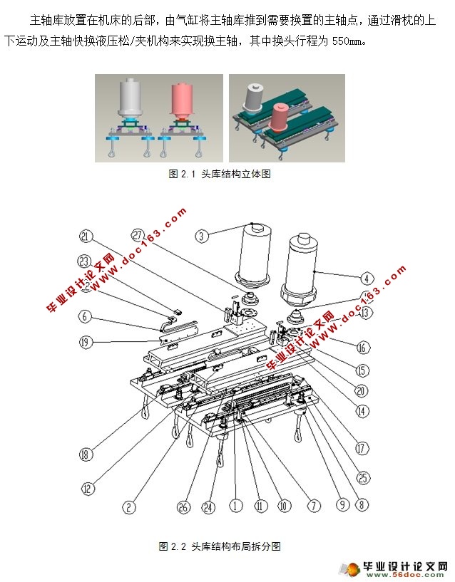 龙门加工中心头库结构设计(含CAD图,CAXA图)