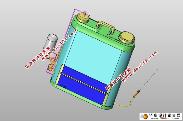 背负式静电喷雾机的设计(农业机械)(含CAD图,SolidWorks三维)