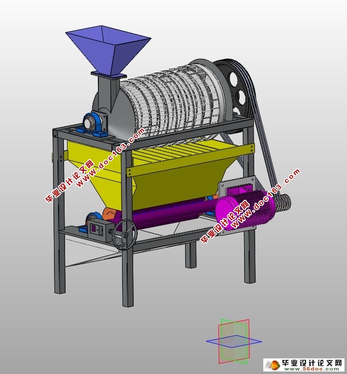 分级挤压式核桃破壳机的设计(农业机械)(含CAD图,SolidWorks三维)