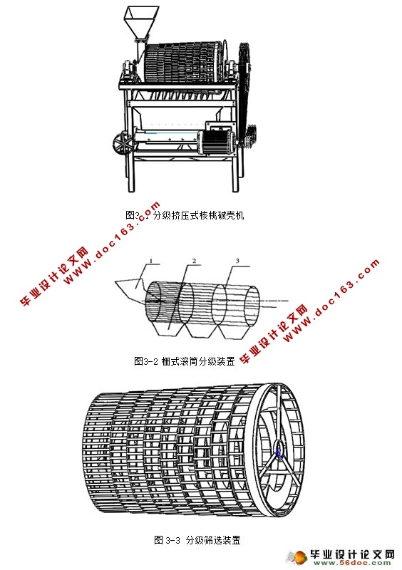 分级挤压式核桃破壳机的设计(农业机械)(含CAD图,SolidWorks三维)