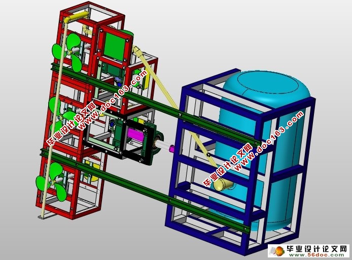 高架风扇助力喷药机设计(农业机械)(含CAD图,SolidWorks三维)