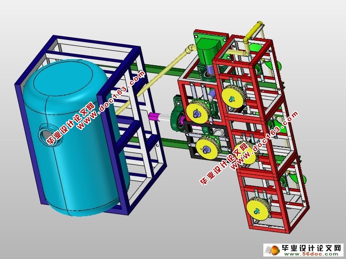 高架风扇助力喷药机设计(农业机械)(含CAD图,SolidWorks三维)