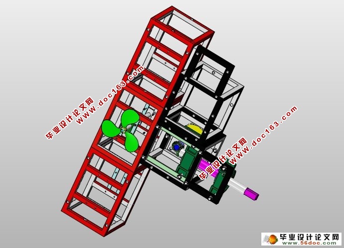 高架风扇助力喷药机设计(农业机械)(含CAD图,SolidWorks三维)