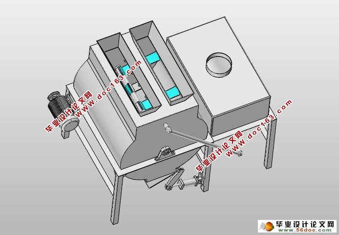 横流桨叶式加湿调质机的设计(农业机械)(含CAD图,SolidWorks三维)