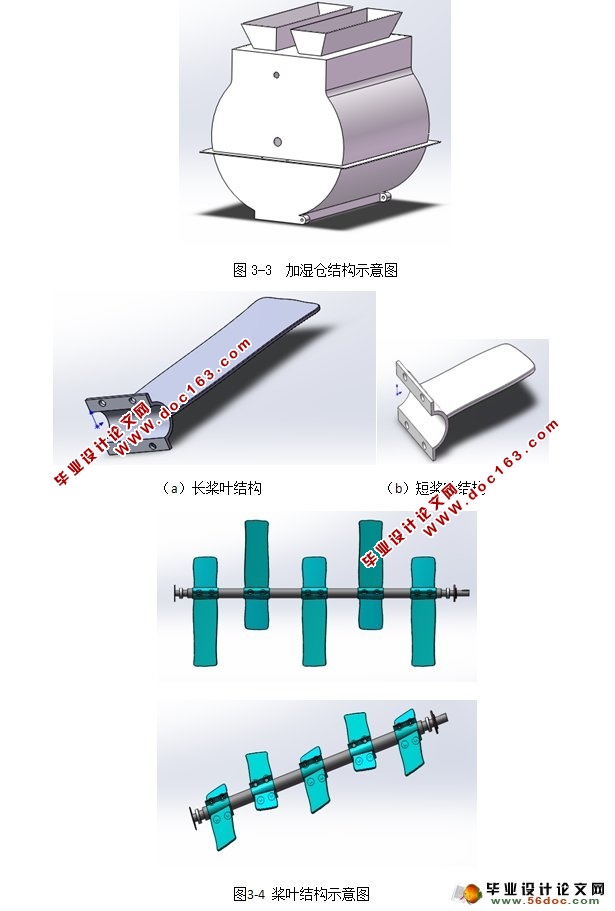 横流桨叶式加湿调质机的设计(农业机械)(含CAD图,SolidWorks三维)