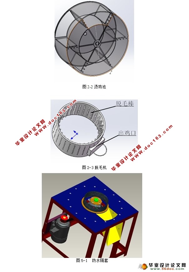 家禽拔毛机的设计(农业机械)(含CAD图,SolidWorks三维)