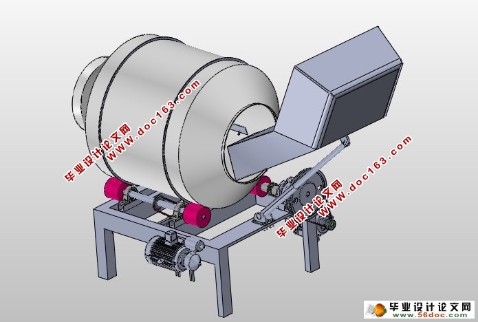 建筑混凝土搅拌机的设计(含CAD图,SolidWorks三维)