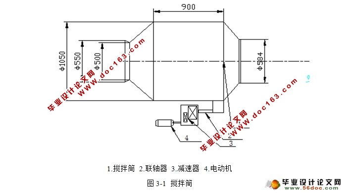 建筑混凝土搅拌机的设计(含CAD图,SolidWorks三维)
