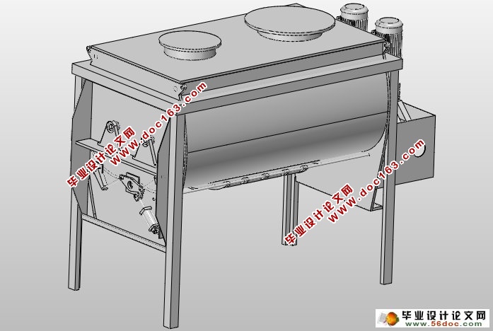 双轴桨叶式加湿调质机的设计(含CAD图,SolidWorks三维)