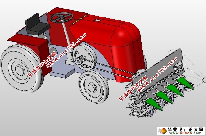 小麦割晒机的设计(农业机械)(含CAD图,SolidWorks三维)