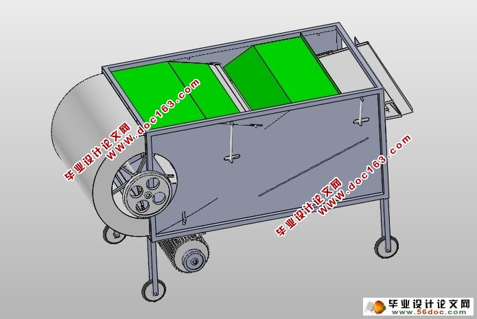 小茴香(风筛式)清选机的设计(农业机械)(含CAD图,SolidWorks三维)