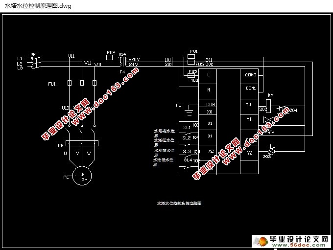 基于PLC 控制的水塔水位设计(附原理图,梯形图)