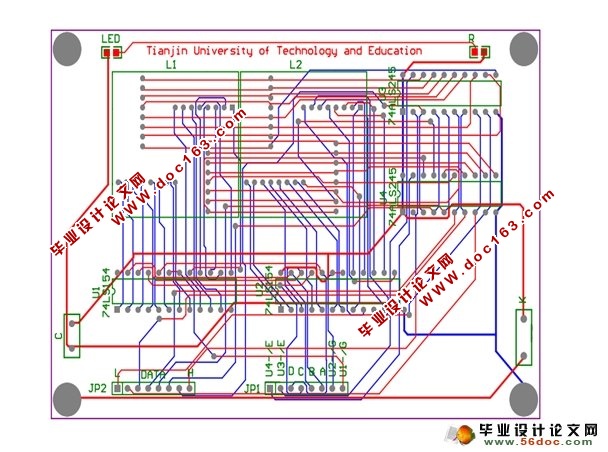 单片机控制LED点阵显示器的设计(附程序,原理图,PCB图)