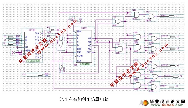 汽车尾灯控制电路设计(附程序,电路原理图)