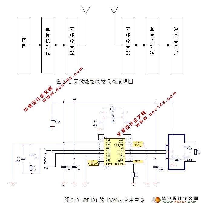 无线数据收发系统的设计(附程序,电路图)