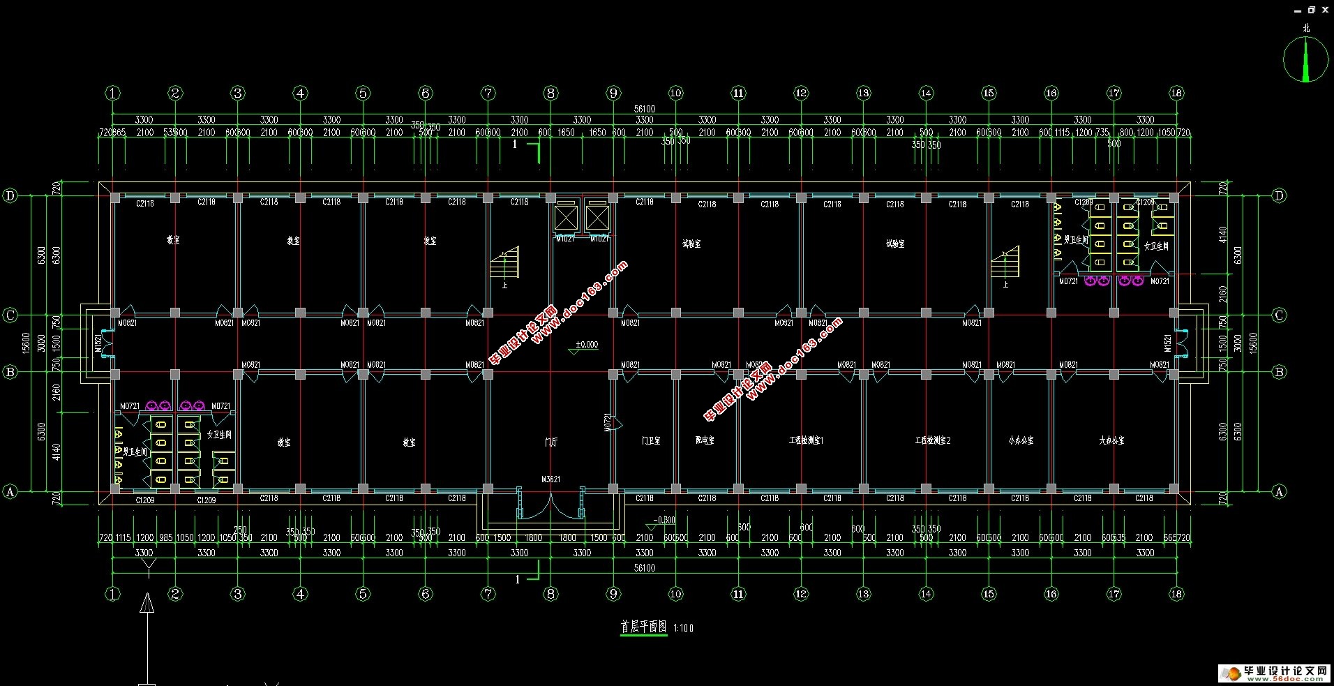 ����5300ƽ���Ϸ�ĳ��ѧ��ѧ¥���(����ͼ,�ṹͼ)