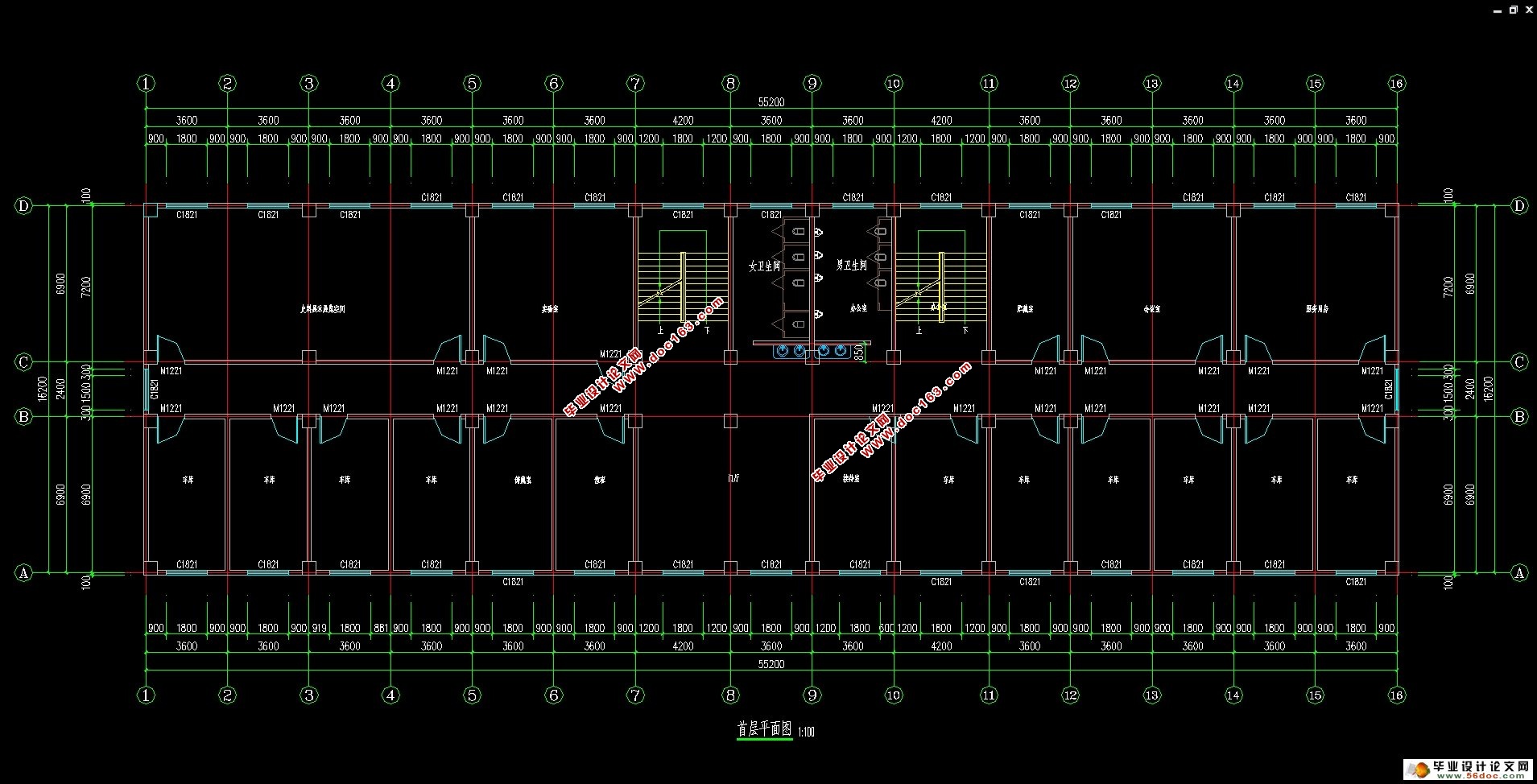 ���4500ƽ�׿�ܽṹ�����ۺ�¥���(����ͼ,�ṹͼ,��ƽ��ͼ)