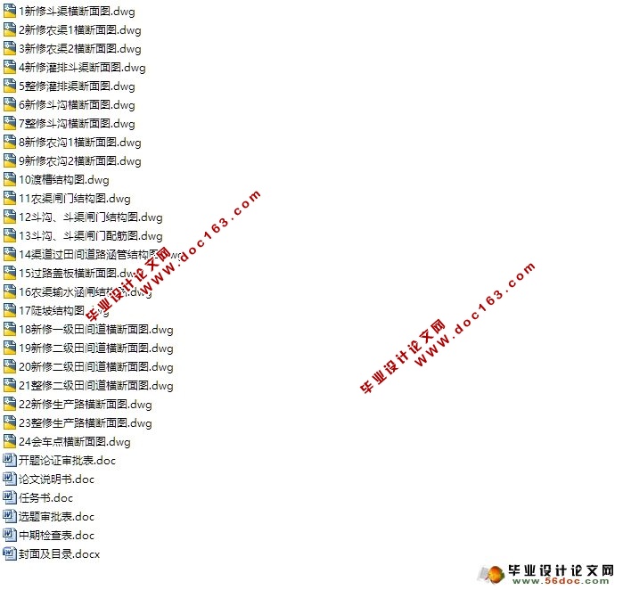 双牌县泷泊镇、尚仁里乡农田水利工程设计(含CAD图)