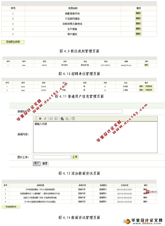 大学生兼职求职网站的设计与实现(SSH,MySQL)(含录像)