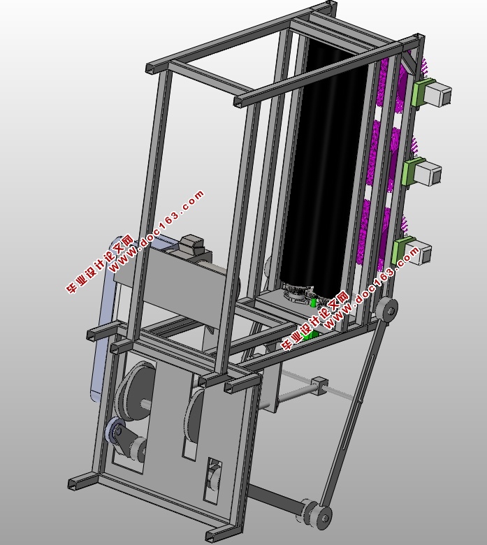 啤酒瓶洗瓶机的设计(含CAD零件装配图,SolidWorks三维造型)