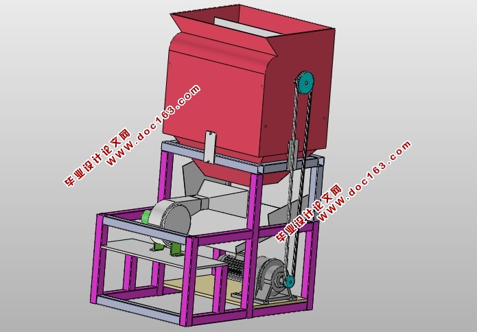 花生剥壳机的设计(含CAD零件装配图,SolidWorks三维图)