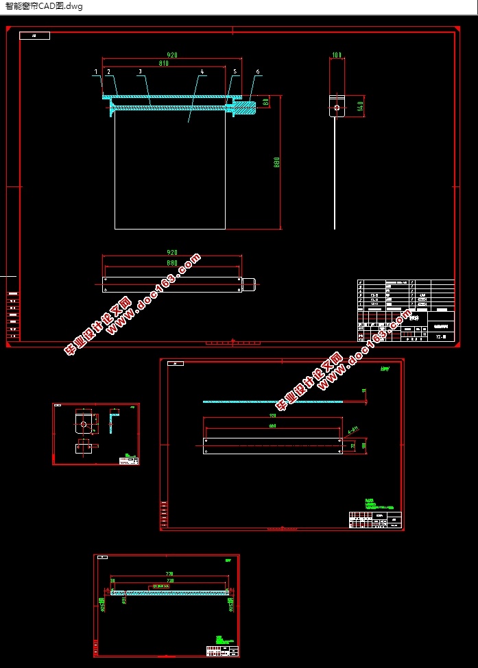 基于PLC的智能窗帘控制系统设计(含CAD图,SolidWorks三维图)