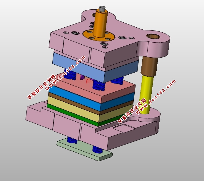 支撑片冲裁模具设计(含CAD图,SolidWorks三维图)
