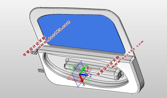 电动汽车右前车门的设计(含CAD图,SolidWorks,IGS三维图)