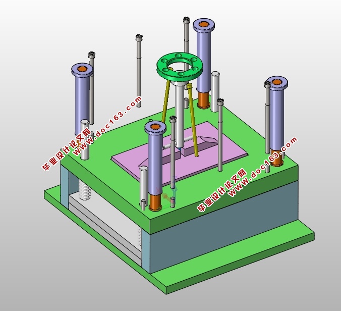 火车头一模两腔注塑模具设计(含CAD图,SolidWorks三维图)