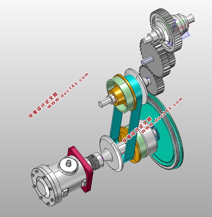 离心式皮带轮的无极变速器(含CAD图,SolidWorks,IGS三维图)
