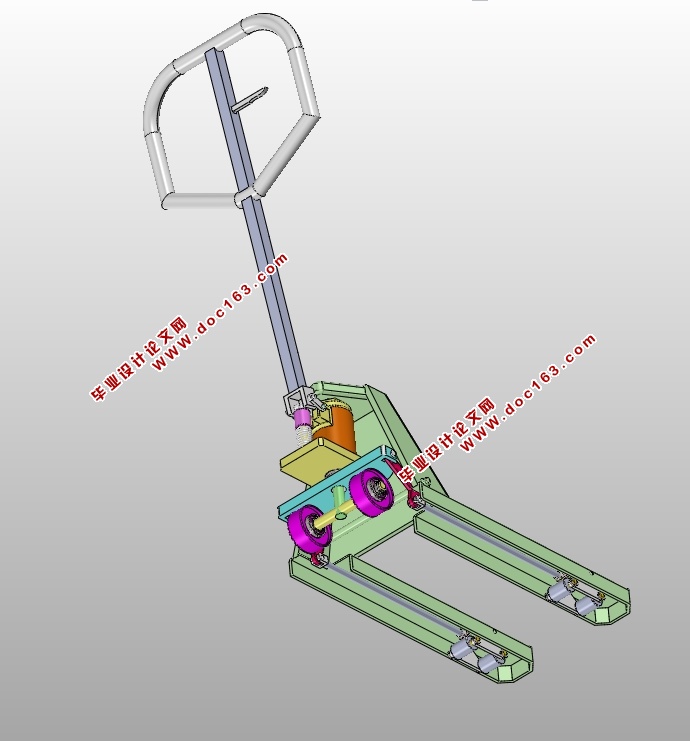 手动液压车设计(含CAD图,SolidWorks三维图)