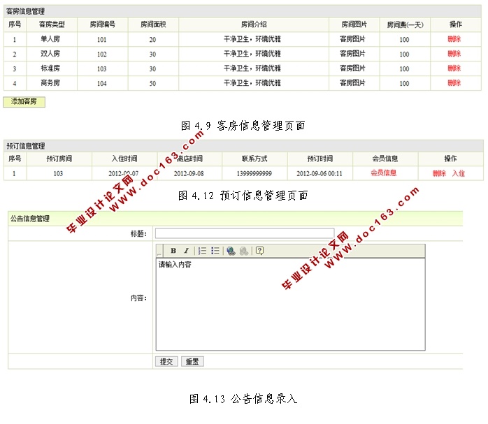 连锁商务酒店客房管理系统的设计与实现(JSP,MySQL)