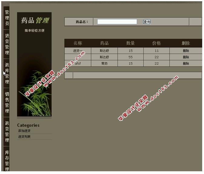医院药品管理系统的设计与实现(ASP.NET,SQL)
