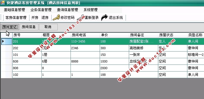 快捷酒店客房管理系统的设计与实现(CS结构,SQL)