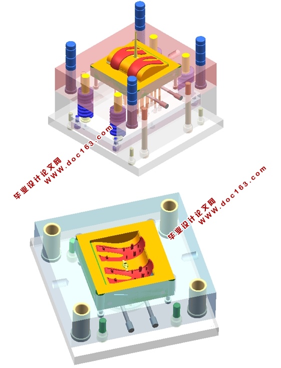 鼠标上盖注塑模具设计与模流分析(含CAD零件装配图,PROE,UG三维图)