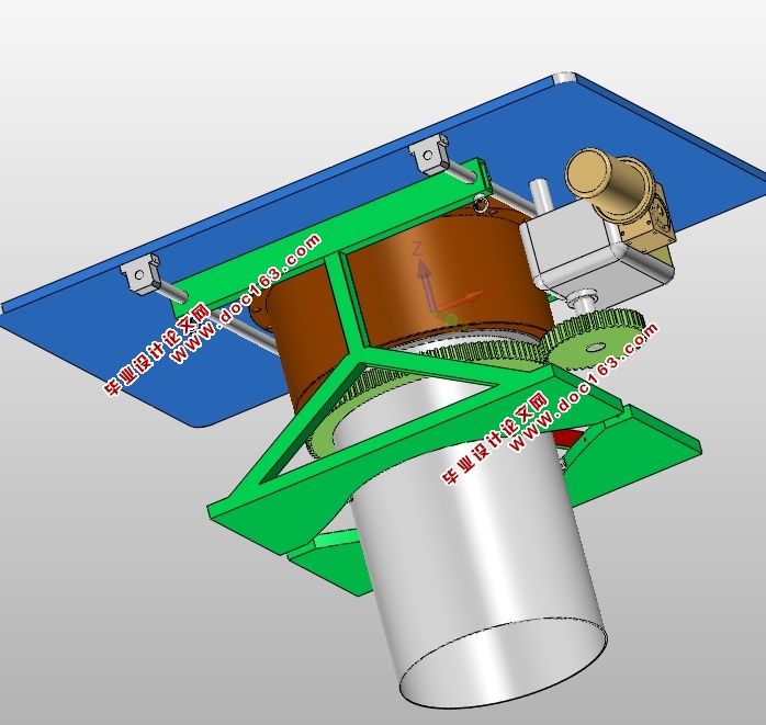 大型圆柱形容器的旋转支撑装置结构设计(含CAD图,SolidWorks三维图)