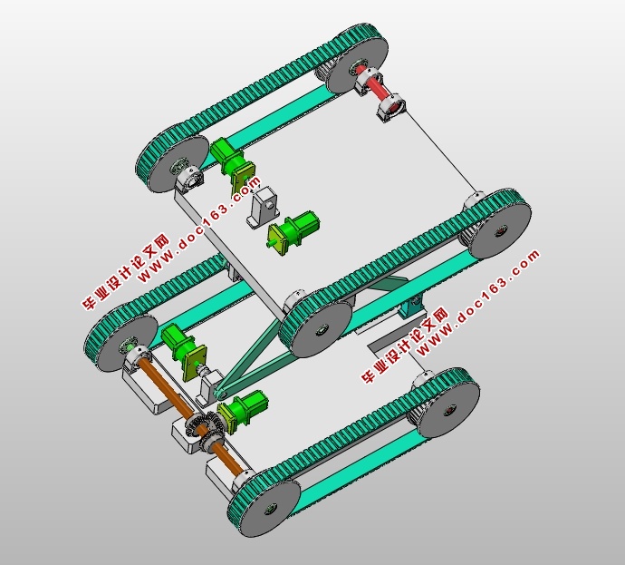 反平行四边形轮式移动机器人的设计(含CAD图,SolidWorks三维图)