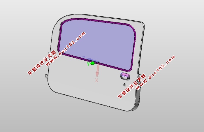 电动汽车左前车门的设计(含CAD零件装配图,SolidWorks,IGS三维图)