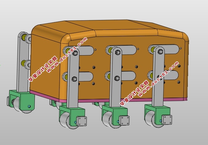轮足复合式机器人的设计与研究(含CAD零件装配图,SolidWorks三维图)