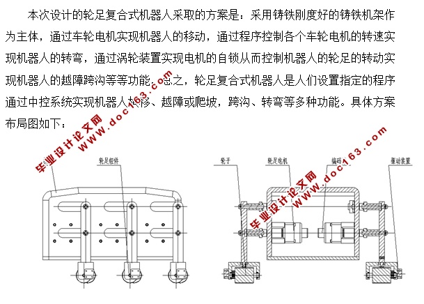 轮足复合式机器人的设计与研究(含CAD零件装配图,SolidWorks三维图)
