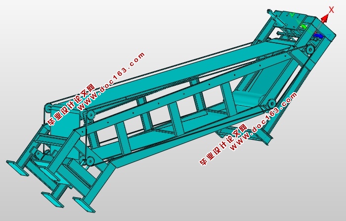 电铅阴极制造倾斜输送机设计(含CAD图,SolidWorks,STEP三维图)