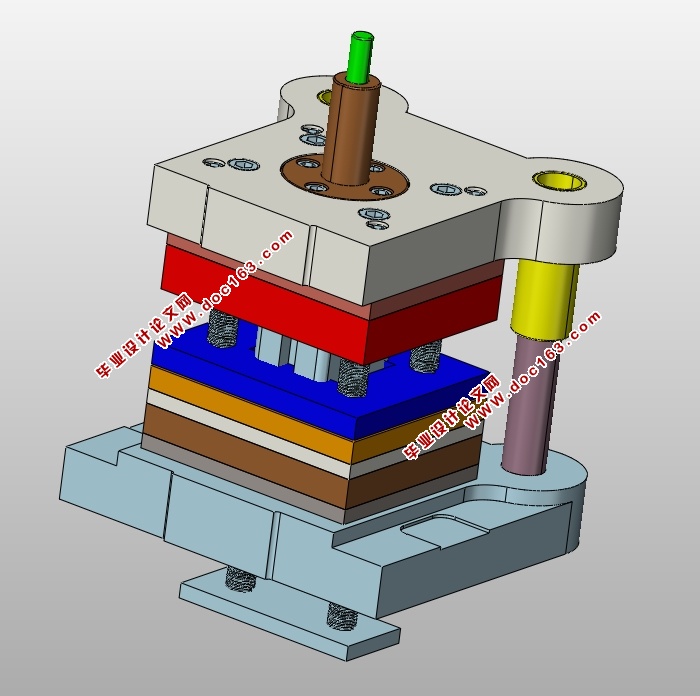 异形垫片冲裁模具设计(含CAD零件装配图,SolidWorks三维图)