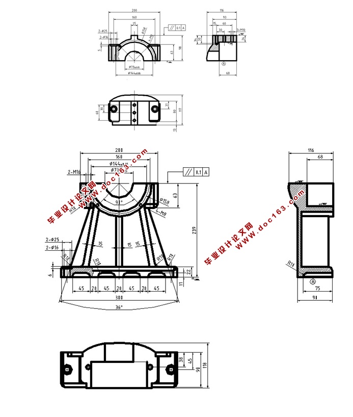 右轴承座组件加工工艺及夹具设计(含CAD零件夹具图,SolidWorks三维图)