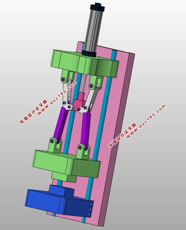 中型注塑机锁模装置结构设计(CAD零件装配图,SolidWorks三维图)