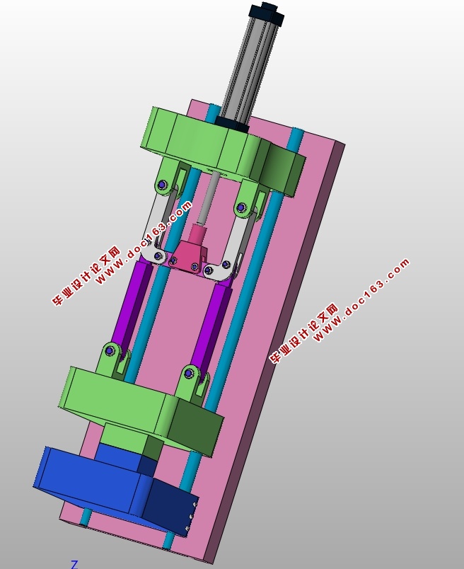中型注塑机锁模装置结构设计(CAD零件装配图,SolidWorks三维图)