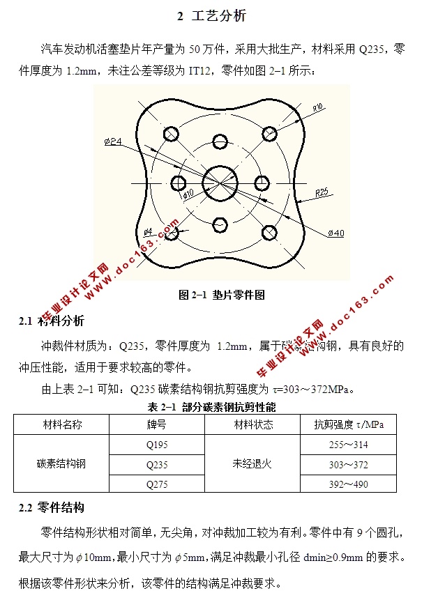 汽车发动机活塞垫片冲压模具设计(含CAD零件图装配图)
