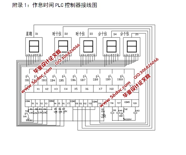 基于PLC的作息时间控制系统设计(含梯形图,程序)
