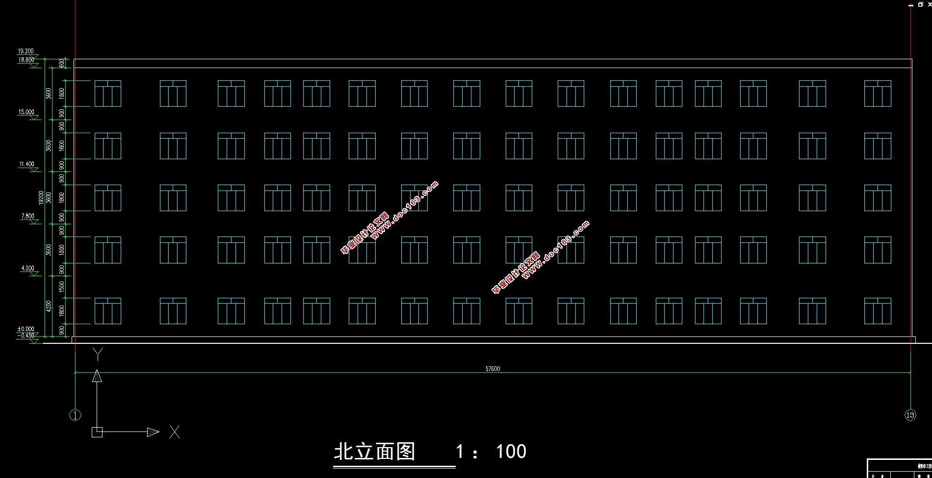 五层5100平米衡阳市职业学校教学楼设计(建筑图,结构图)