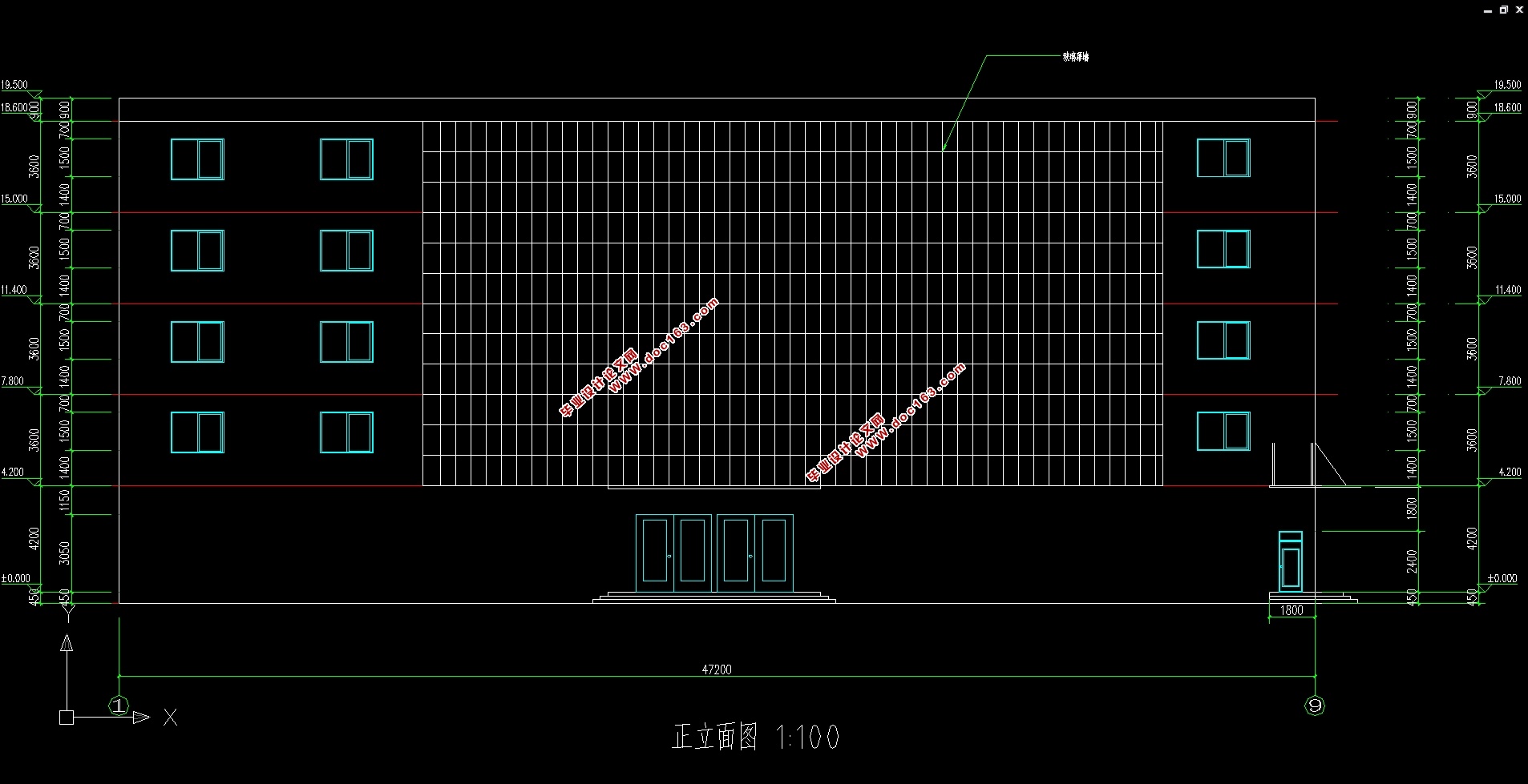 五层4000平米地方税务局综合办公楼设计(建筑图,结构图,总平面图)